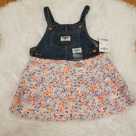 OshKosh B'gosh Other - NWT Oshkosh 24m floral overall dress